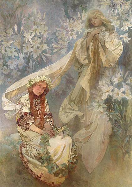 Madonna of the Lilies. 1905百合聖母.jpg