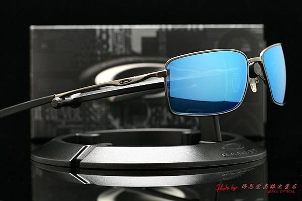 OAKLEY SQUARE WIRE OO4075-02 &amp; 高階近視有度數藍鍍膜太陽眼鏡鏡片