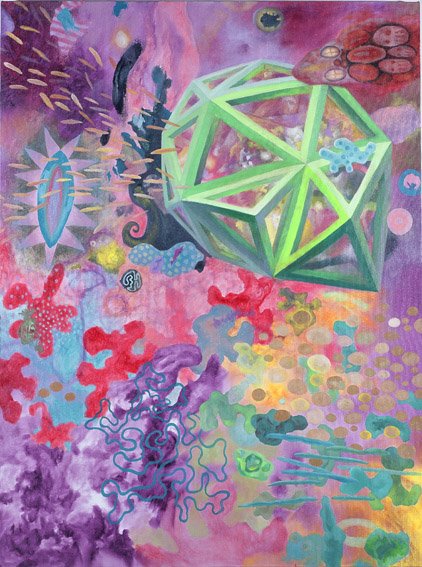 一隻大蜥蜴的第四次宇宙旅行(李民中,130x97cm,2007)