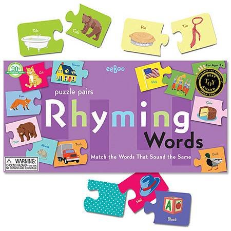 eeBoo Rhyming Words Puzzle Pairs