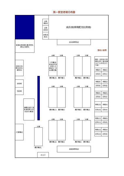 高餐西點乙烘術科場地配置圖(第二教室) 拷貝