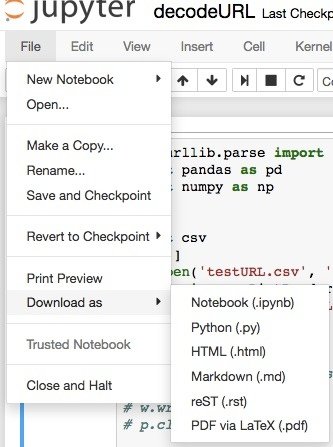 不想要去找jupyter目錄做修改，就只能先選擇 file &gt; download as &gt; python 的方式