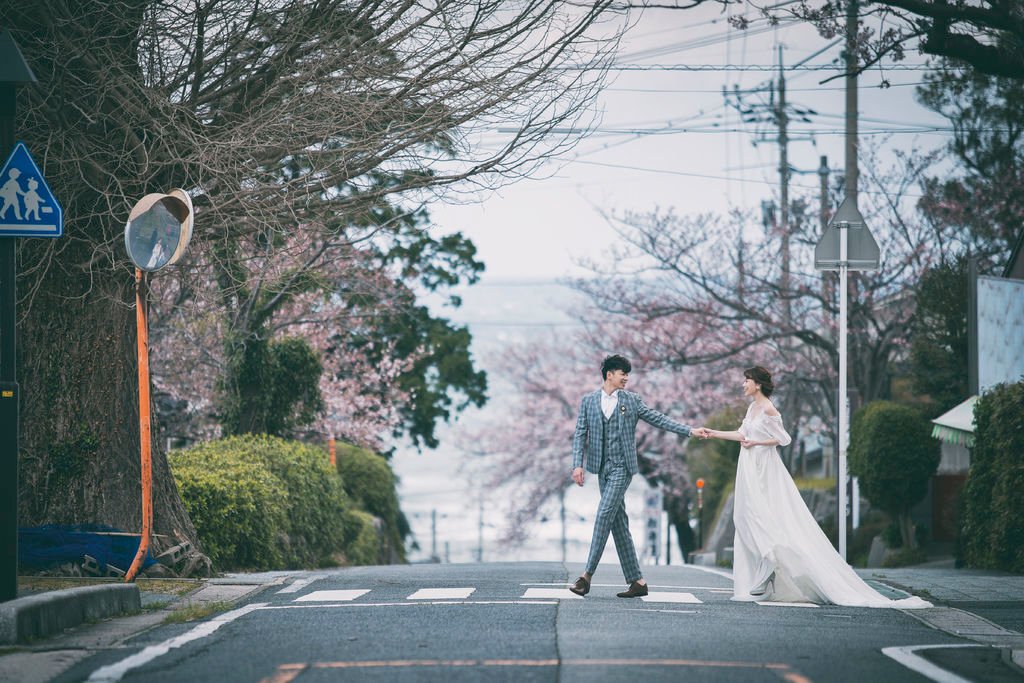 洋洋海外婚紗推薦 日本鳥取婚紗 櫻花拍攝