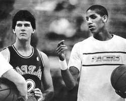 Steve Alford (left) &amp; Reggie Miller