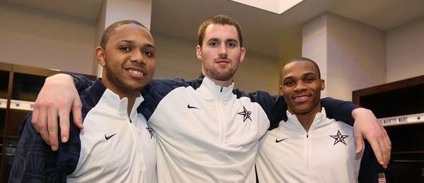 Eric Gordon, Kevin Love &amp; Russell Westbrook