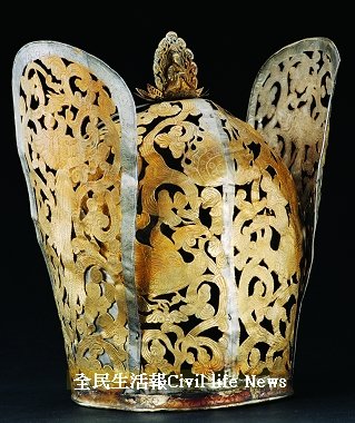 高翅鎏金銀冠（公主）Princess Crown, gold amalgam with high wings.jpg