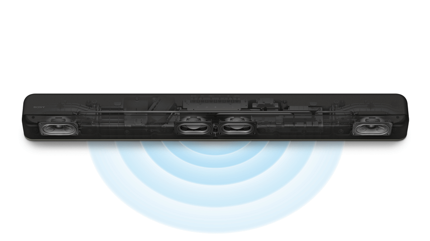 圖4) Sony HT-X8500單件式喇叭僅需透過機身前置喇叭，搭配超廣域環繞音場技術S-Force PRO，即可模擬7.1.2聲道的立體環繞聲場。.png