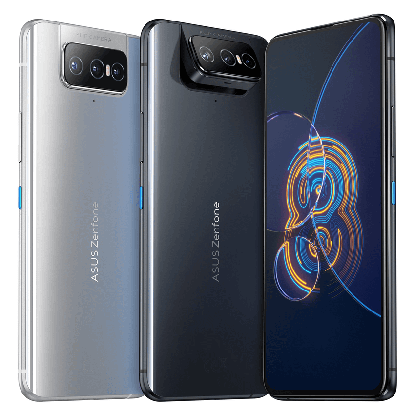 Zenfone 8 Flip承襲Zenfone 7獨特的180度翻轉三鏡頭設計，6400萬畫素廣角主鏡頭、超廣角鏡頭和望遠鏡頭，以多元視角顛覆想像，創造攝影無限可能。.png