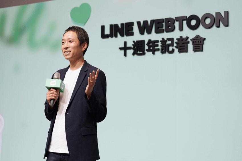 【圖2】身為台灣第一使用率的網漫平台，LINE WEBTOON台灣事業部總經理崔準榮於記者會現場分享品牌里程碑與全球市場的發展與目標。.png