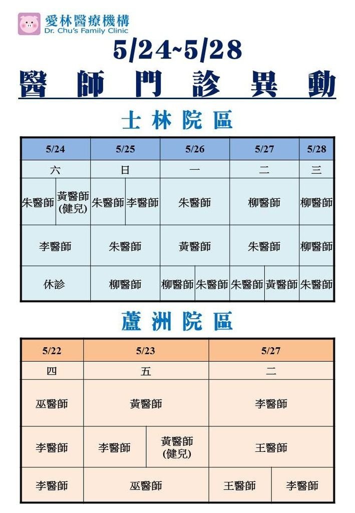 524-528醫師門診異動