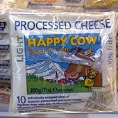 58539 Happy Cow Low Fat Slices Processed Cheese 快樂牛低脂切片乾酪 200公克x6包 奧地利產 冷藏 315 02