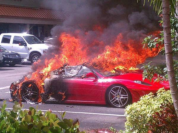 ferrari 430 fire