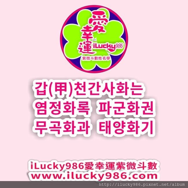 갑(甲)천간사화는  염정화록  파군화권  무곡화과  태양화기