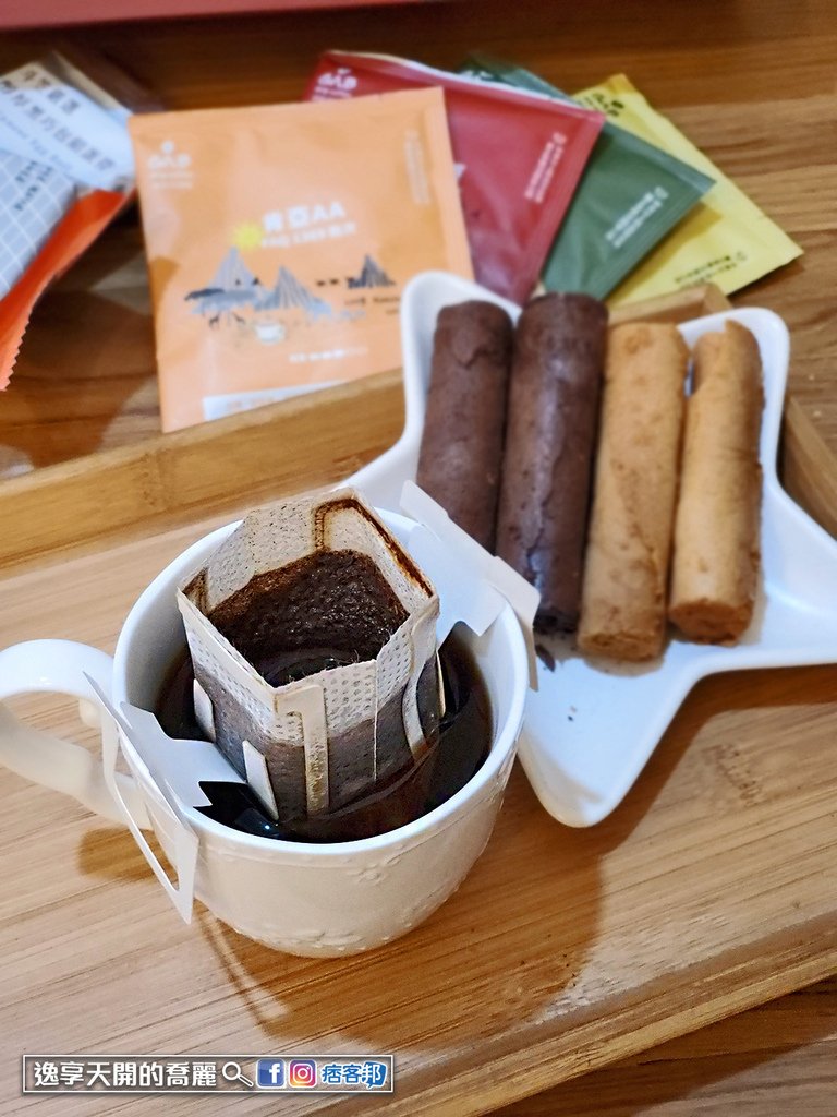 過年春節禮盒嘉義小斗笠 &amp; GA.B精品濾掛咖啡包餡蛋捲禮盒