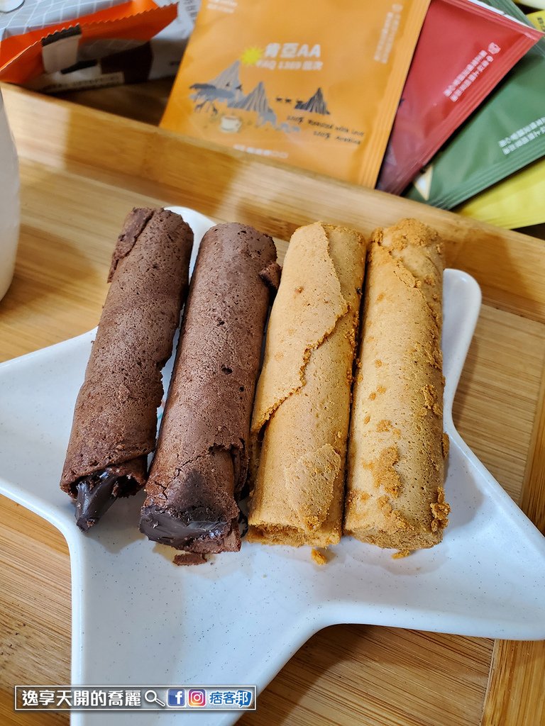 過年春節禮盒嘉義小斗笠 &amp; GA.B精品濾掛咖啡包餡蛋捲禮盒
