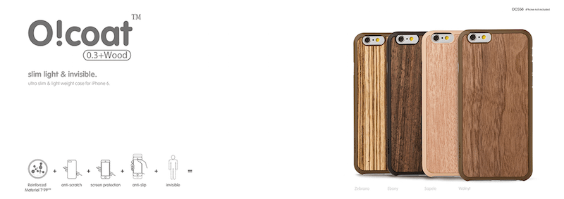 Ozaki O!coat 0.3+ Wood iPhone 6 專用超薄實木保護殼