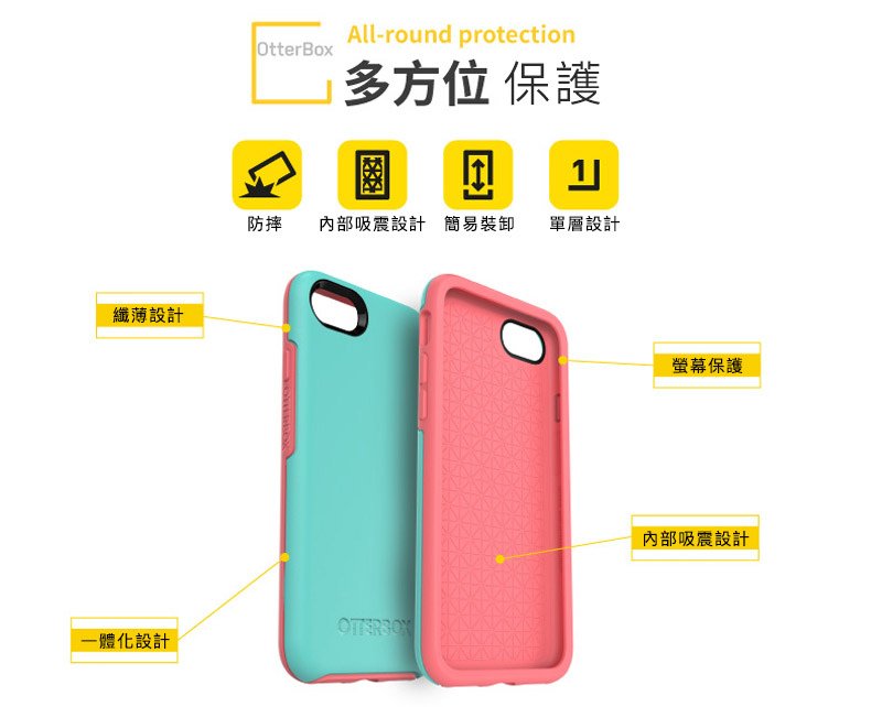 OtterBox Symmetry 炫彩幾何系列保護殼 for iPhone 7 / 8 plus