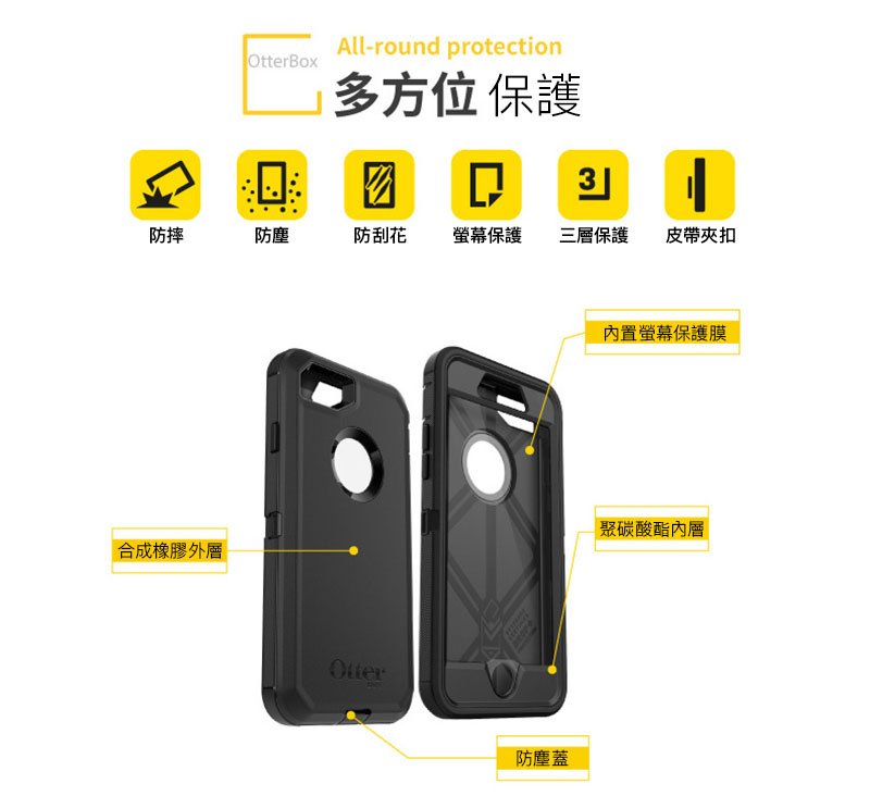 OtterBox Defender Series 防禦者保護殼 for iPhone 7 / 8 Plus