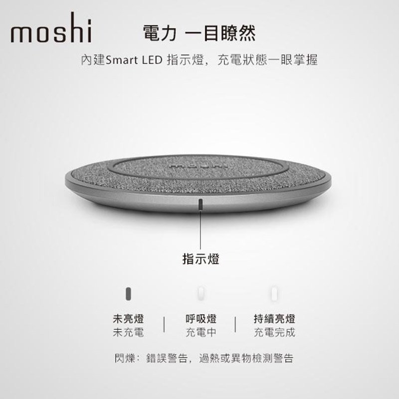 Moshi Otto Q 快速充電 Qi認證無線充電盤