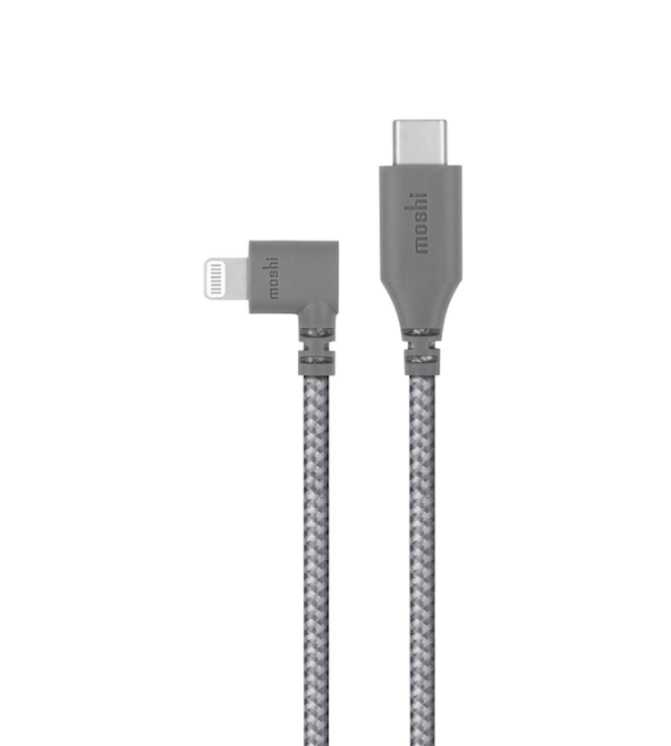 Moshi | IIntegra™ USB-C to Lightning 90度彎頭耐用充電/傳輸編織線 (1.5 m)