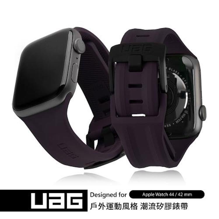 UAG Apple Watch 42/44mm 潮流矽膠錶帶 紫色