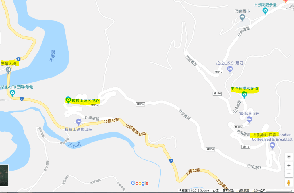 北橫 拉拉山 賞櫻 恩愛農場 櫻花 櫻木花道 二馬山莊 谷點咖啡民宿 光明農場 拉拉山接駁車map2.PNG