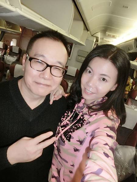 圖1 1月15日我和咪呢搭乘華信航空直飛南京