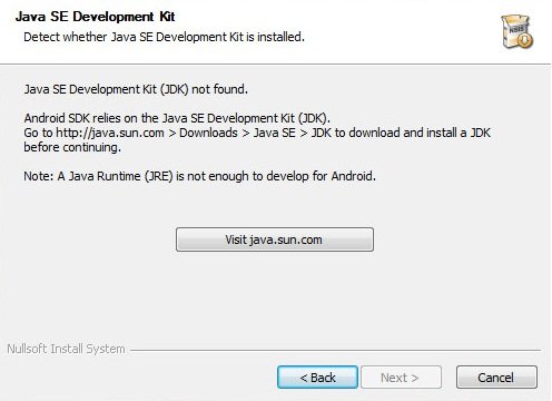 JDK not found