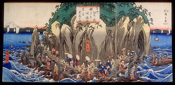 Hiroshige_Pilgrimage_to_the_Cave_Shrine_of_Benzaiten