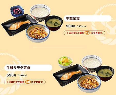 J-牛鮭定食