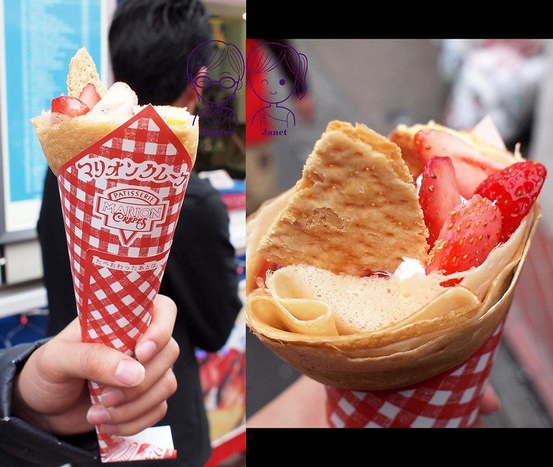 19 原宿竹下通 MARION CREPES Strawberry cheese case chocolate