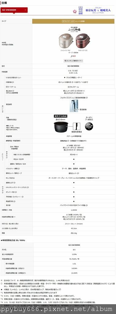 日立 HITACHI RZ-VW3000M IH壓力電子鍋 六人份