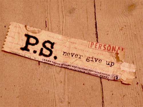 never give up