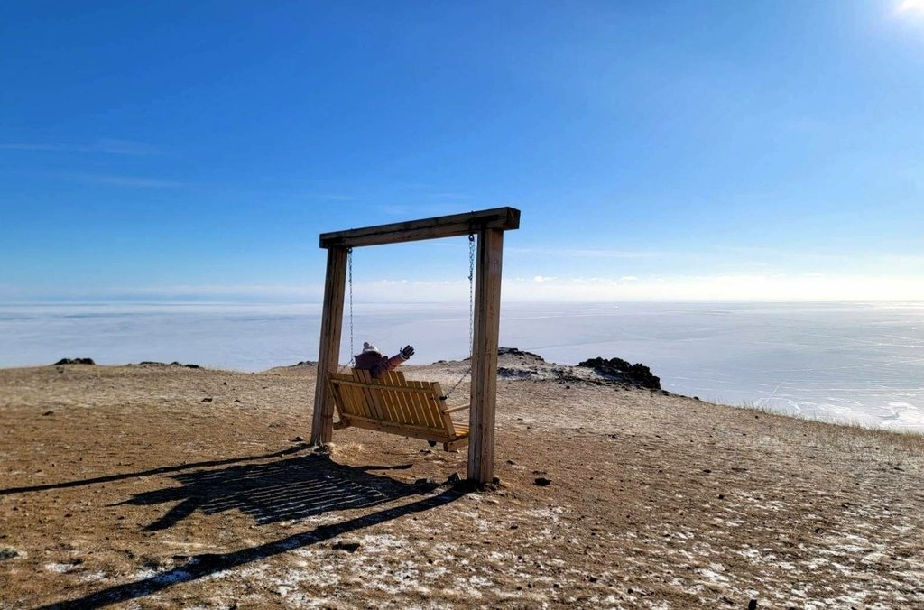 貝加爾湖藍冰(2) - 奧爾洪島 北島