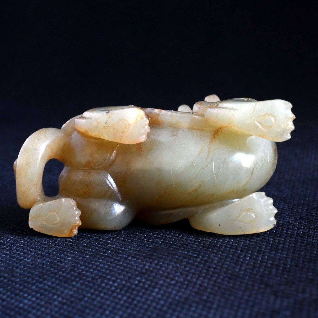 J655漢代青黃玉雙角辟邪(大-精76克)11.jpg