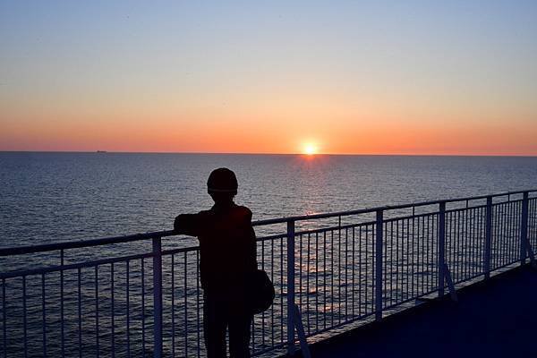 560-DFDS郵輪-往Oslo-夕陽.JPG
