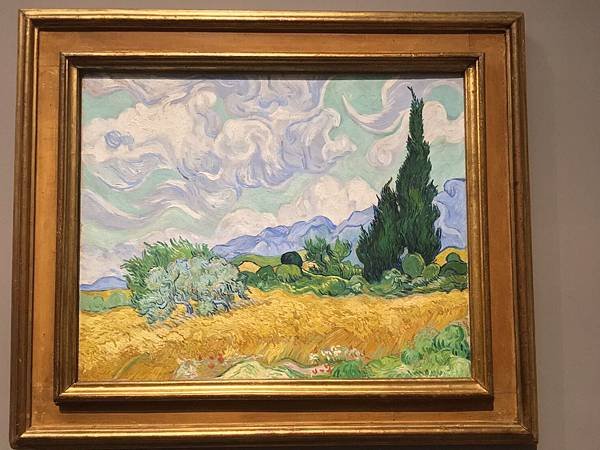 The National Gallery-A Wheatfield, with Cypresses