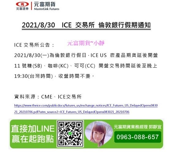 20210830 倫敦銀行假日 ICE-US 農產品期貨延後開盤.jpg