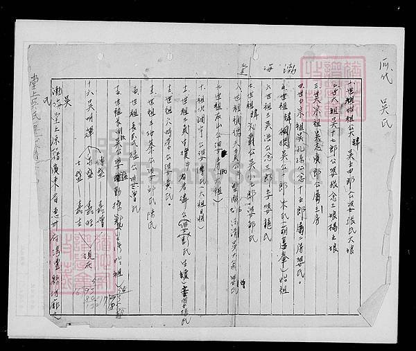 曰大公派下失散宗親