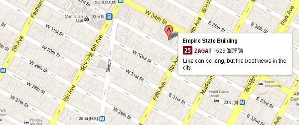 紐約觀光-帝國大廈(Empire State Building) map