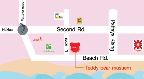 芭達雅泰迪熊博物館Teddy Island Thailand@pattaya MAP2.jpg