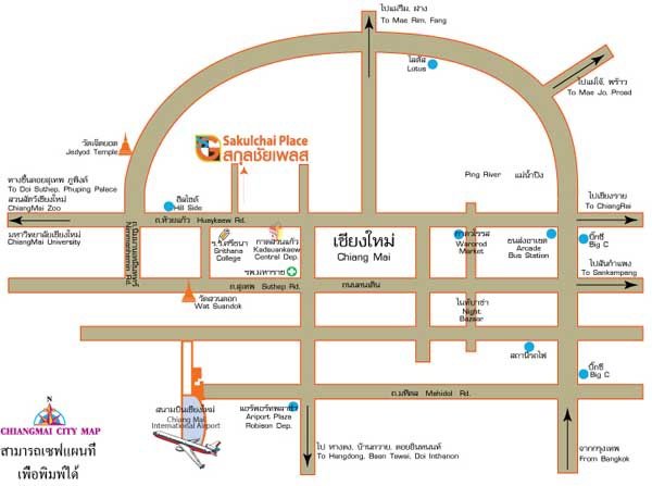 清邁 Sakulchai Place 薩庫查廣場酒店 map.jpg