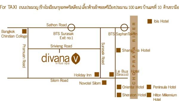 泰國曼谷DIVANA Virtue SPA五星級庭園SPA MAP