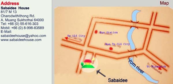 Sabaidee House 舒適之家飯店 MAP