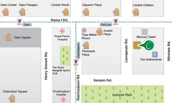 泰國曼谷Centre Point Chidlom Hotel奇隆帝寶四星級飯店map.jpg