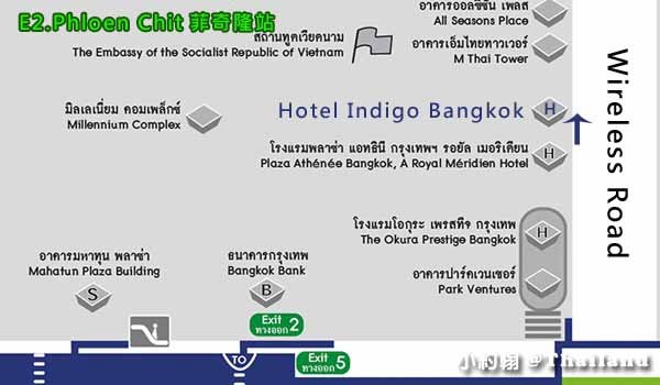 Hotel Indigo Bangkok Wireless Road Phloen chit MAP