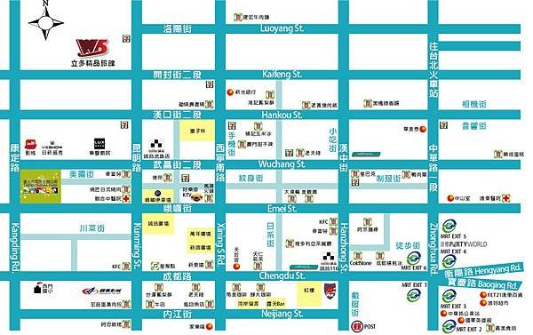 Ximenting (Ximending) tourist attractions Map2