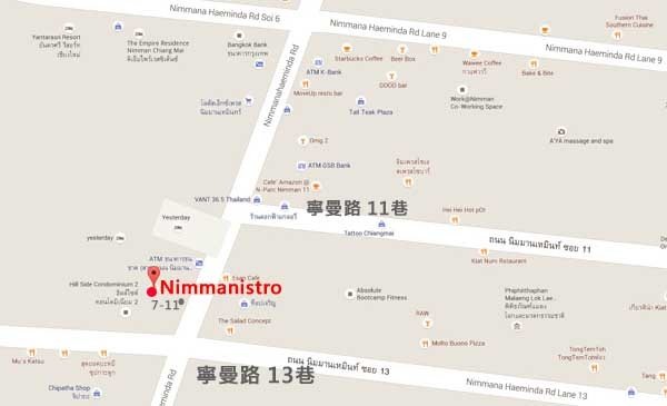 清邁寧曼Nimmanistro餐廳MAP.jpg