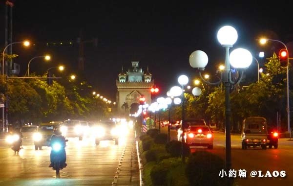 Patuxay Victory Monument Patuxai LAOS night