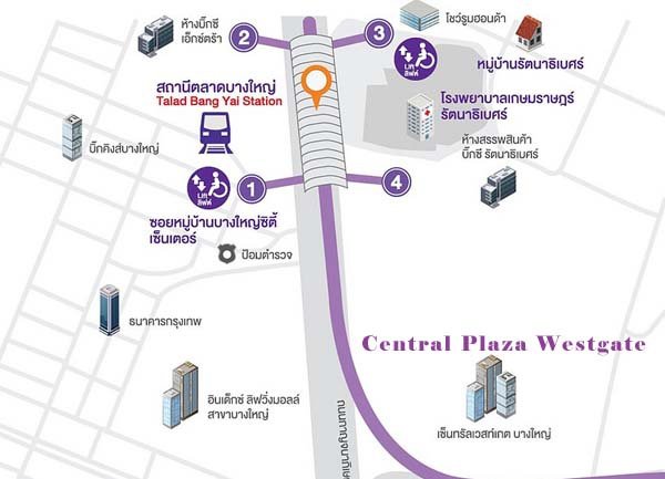 Talad Bang Yai CentralPlaza WestGate map.jpg